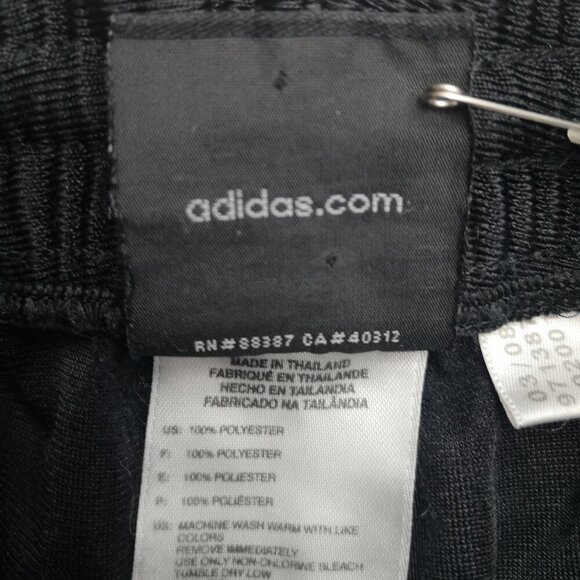 Adidas Youth's Size Small Black & White Loose Fit Elastic & Tie Waist Shorts - Picture 5 of 11